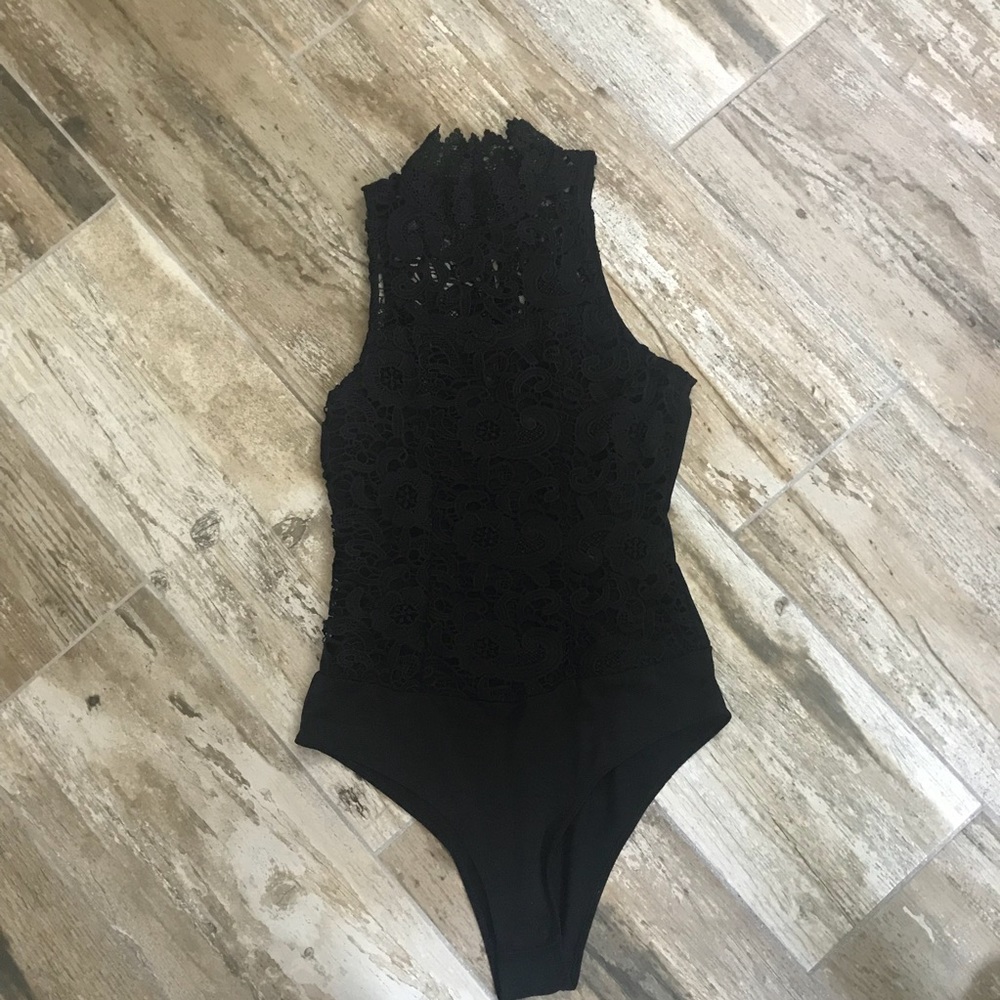 Black lace bodysuit